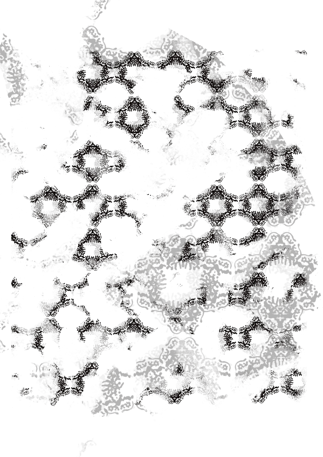 Delicate lace-like ink pattern