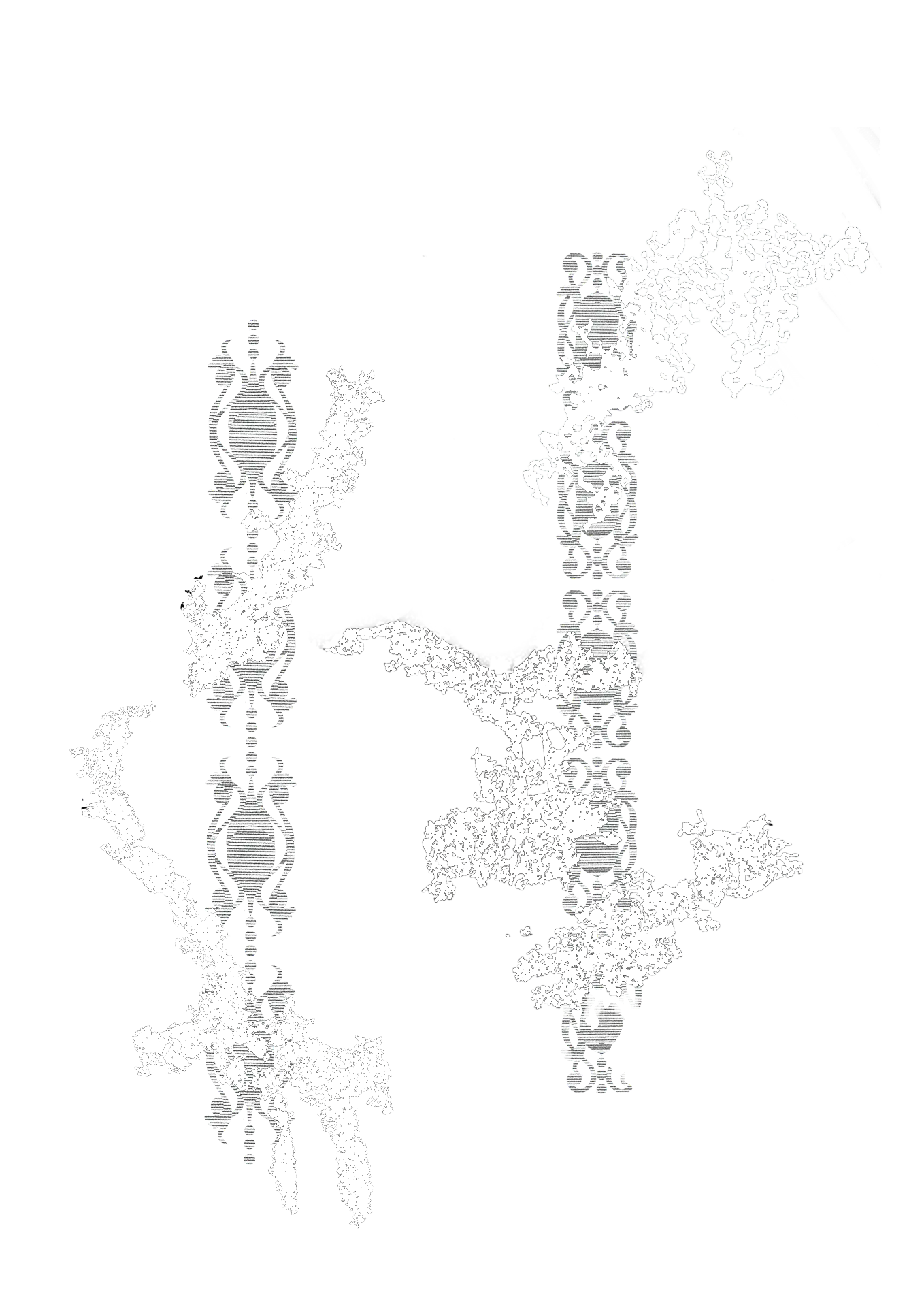 Faint engraved ornamental strips
