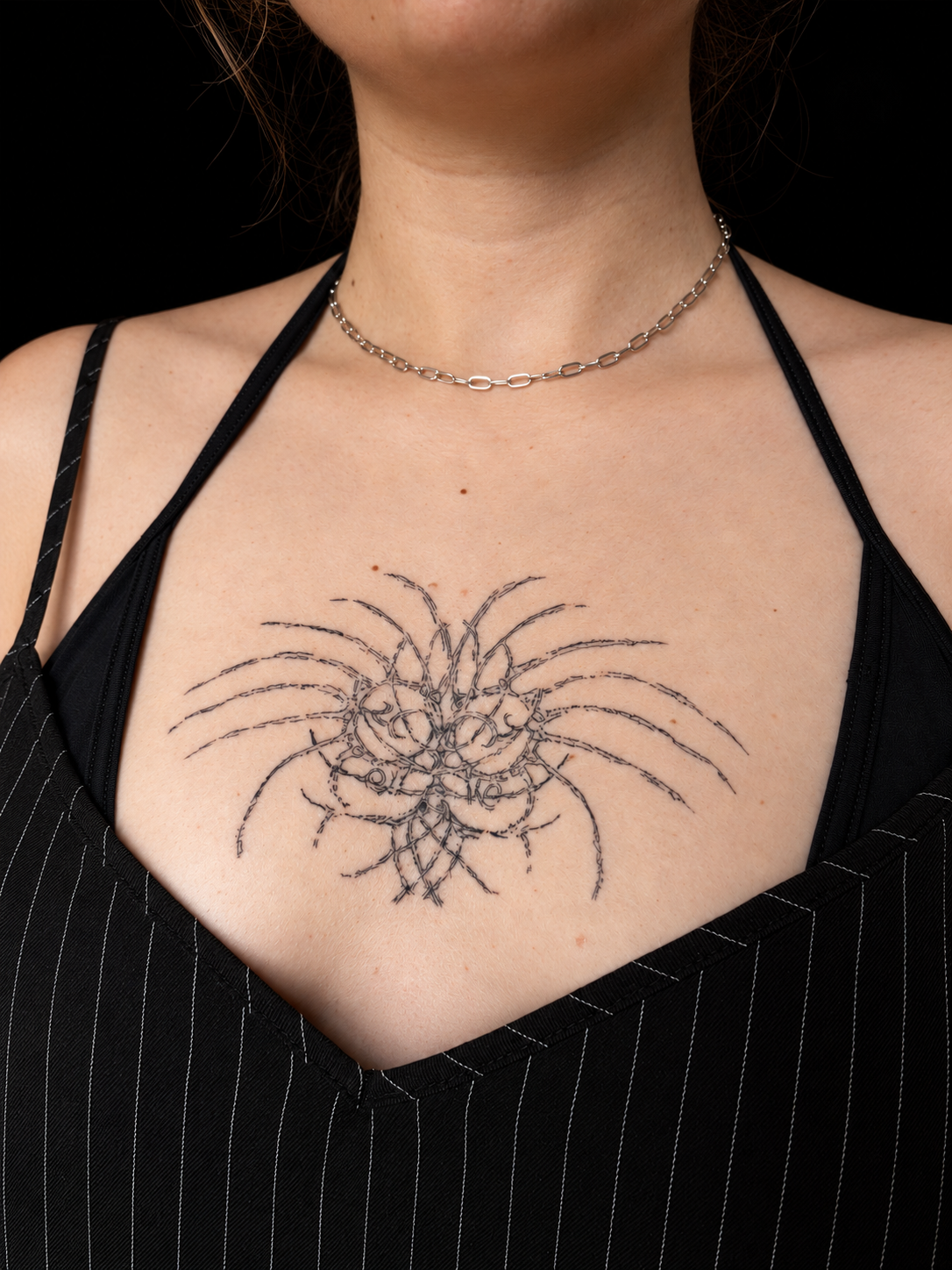 Tatuaje simétrico en el pecho / Symmetrical chest tattoo